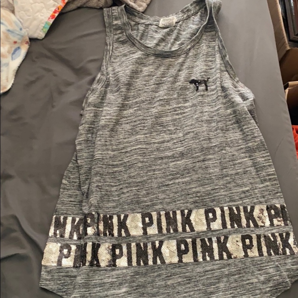 Grey PINK tank top